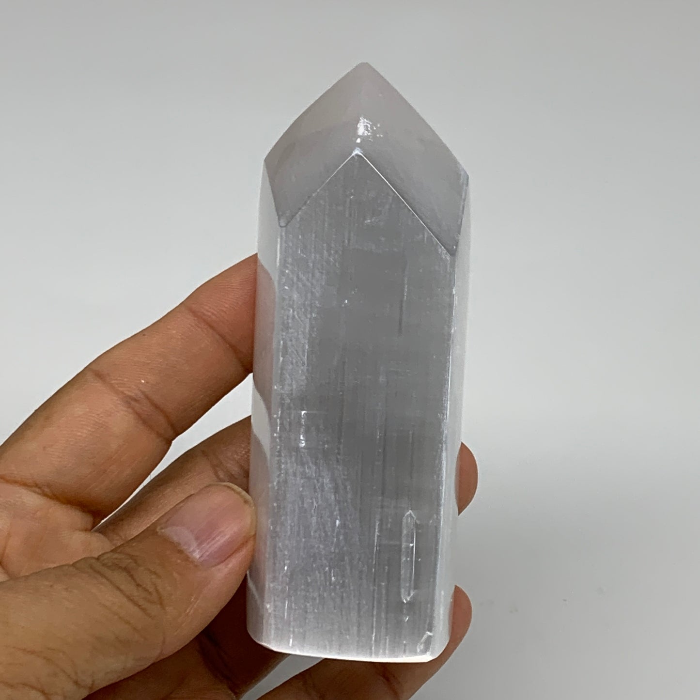 10pc, 3.9"-4", Selenite (Satin Spar) Crystal Crystal Tower Point Powerful, B3574