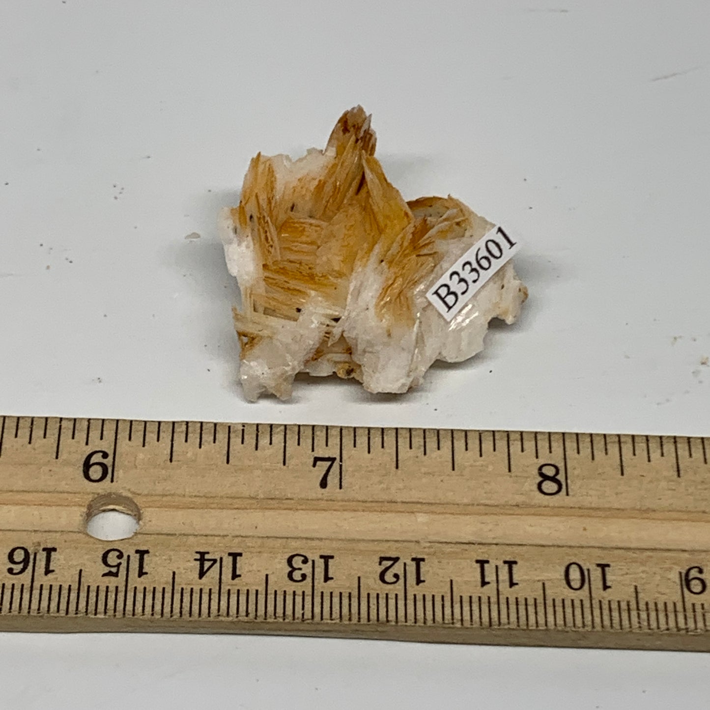 24.6g, 1.5"x1.6x0.5", Natural Golden Barite Mineral Specimen @Morocco, B33601