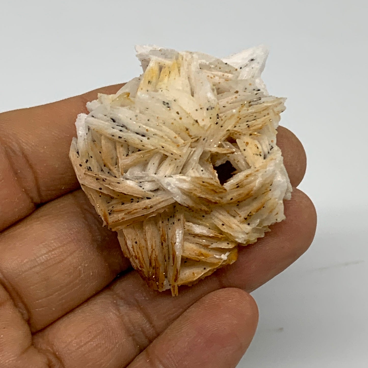 45.1g, 1.9"x1.7x0.6", Natural Golden Barite Mineral Specimen @Morocco, B33603