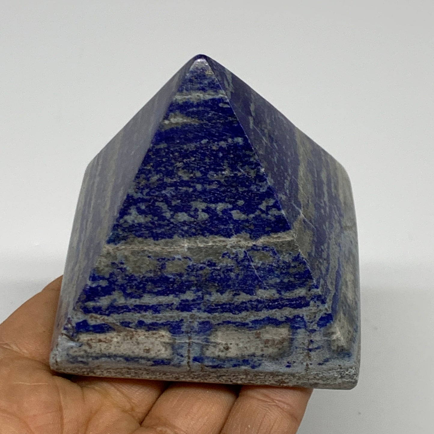 349.5g, 2.4"x2.6"x2.7", Lapis Lazuli Pyramid Crystal Gemstone @Afghanistan,B2779