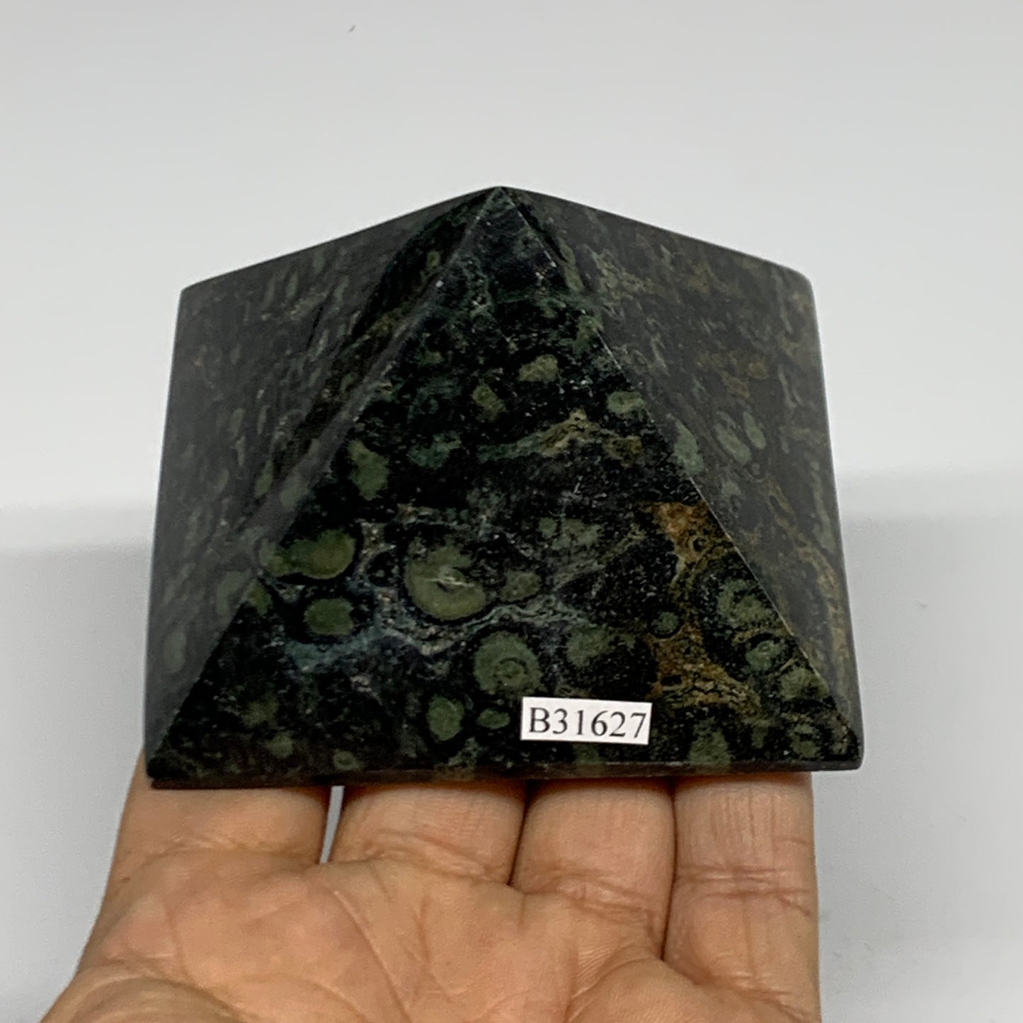 0.69 lbs, 2"x2.9"x3", Kambaba Jasper Pyramid Gemstone Polished, B31627