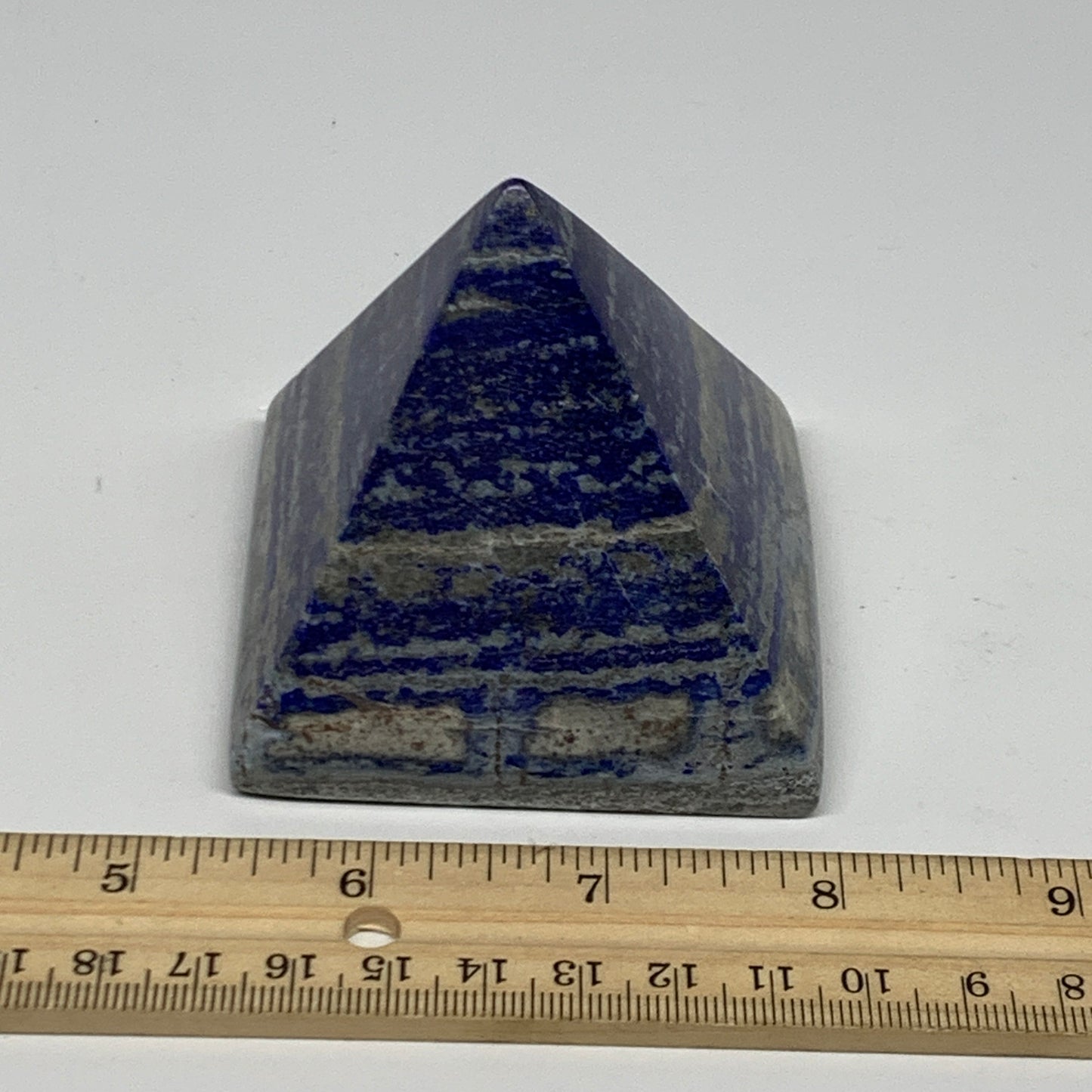 349.5g, 2.4"x2.6"x2.7", Lapis Lazuli Pyramid Crystal Gemstone @Afghanistan,B2779