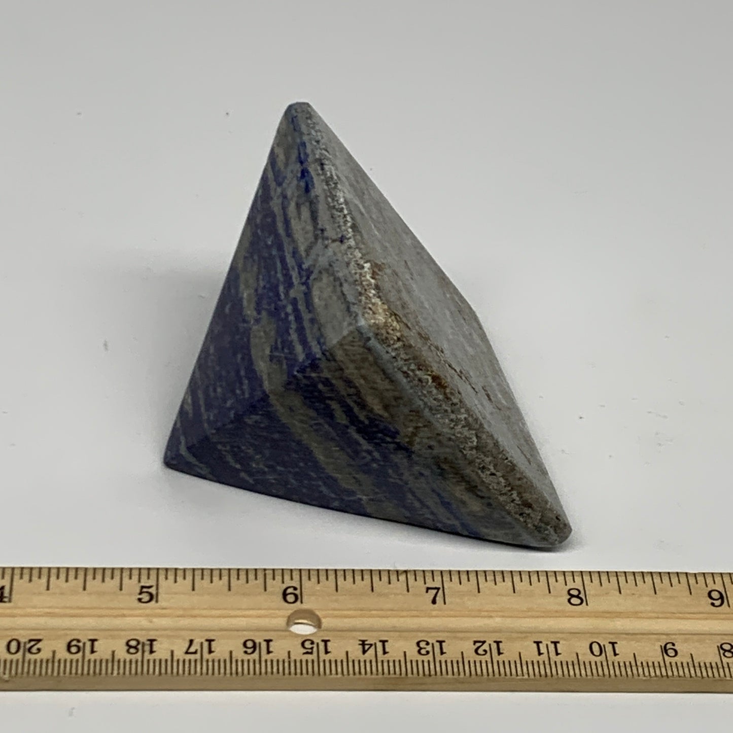 349.5g, 2.4"x2.6"x2.7", Lapis Lazuli Pyramid Crystal Gemstone @Afghanistan,B2779