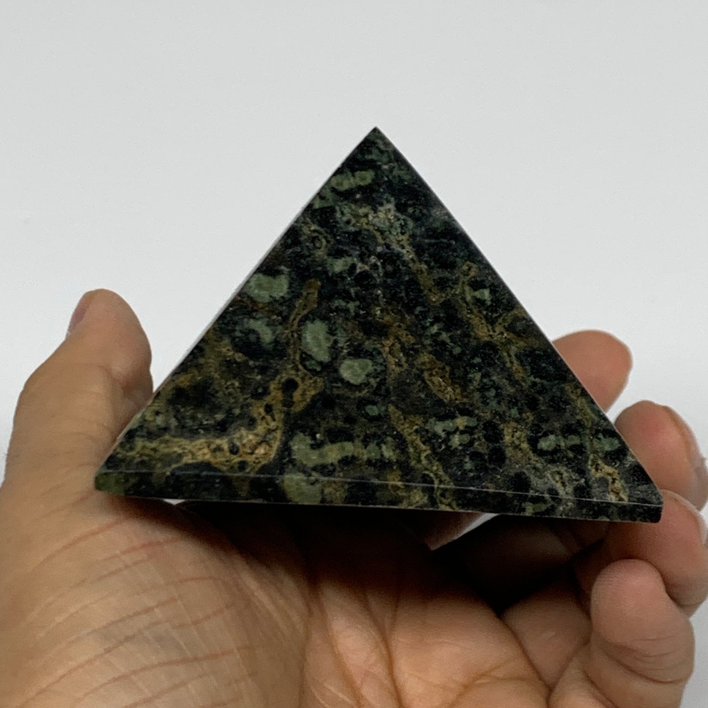 0.69 lbs, 2"x2.9"x3", Kambaba Jasper Pyramid Gemstone Polished, B31627