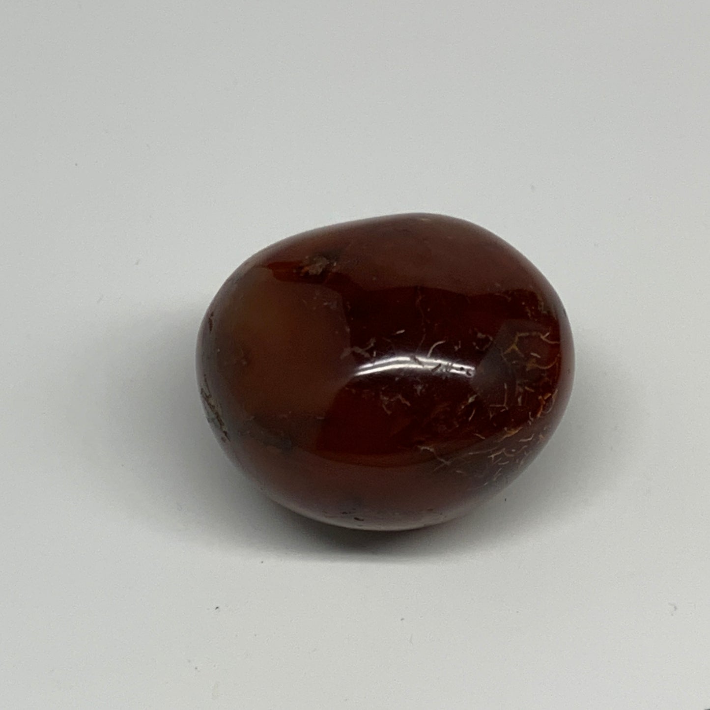 138.4g,2.1"x1.9"x1.6", Red Carnelian Palm-Stone Gem Crystal Polished, B28569