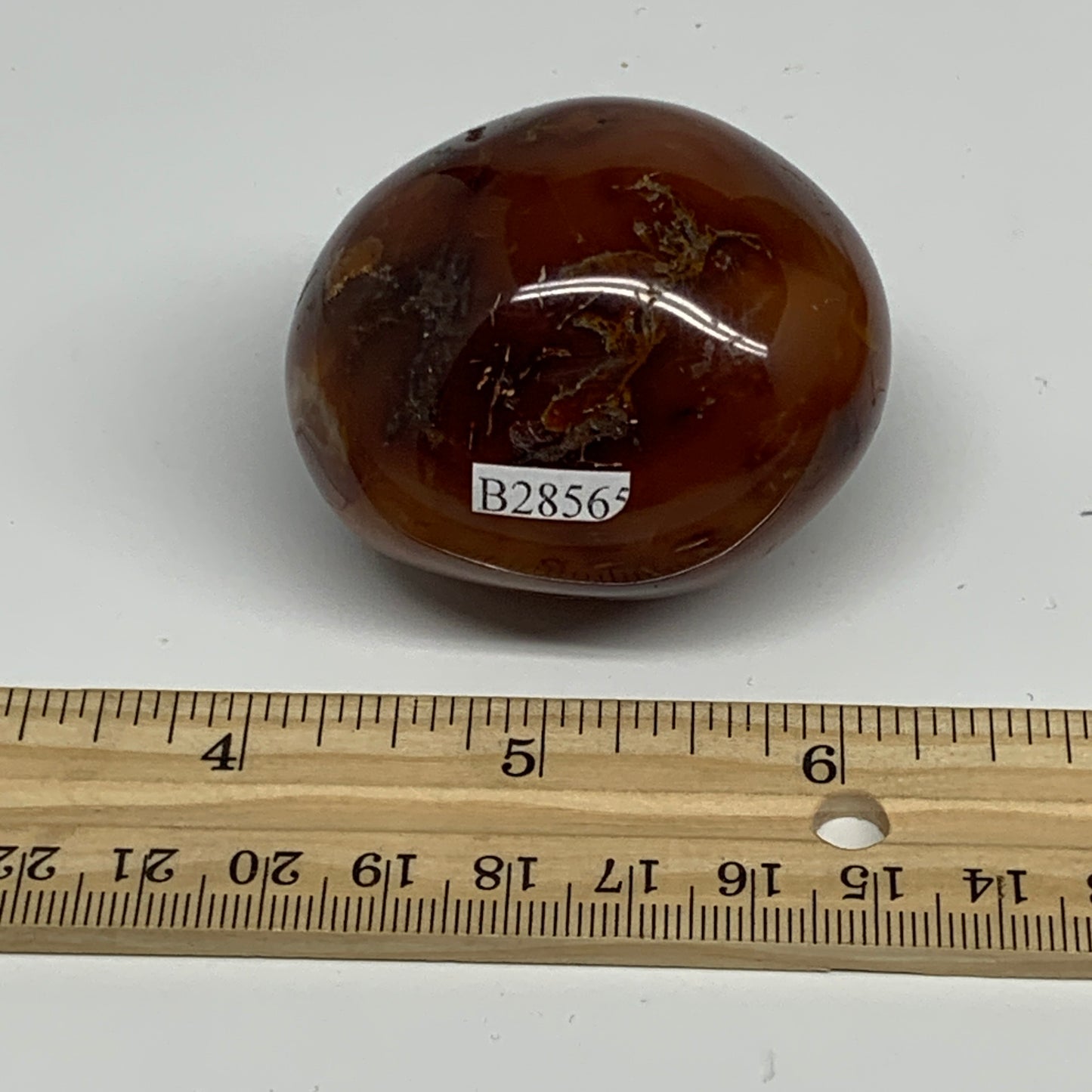 138.4g,2.1"x1.9"x1.6", Red Carnelian Palm-Stone Gem Crystal Polished, B28569