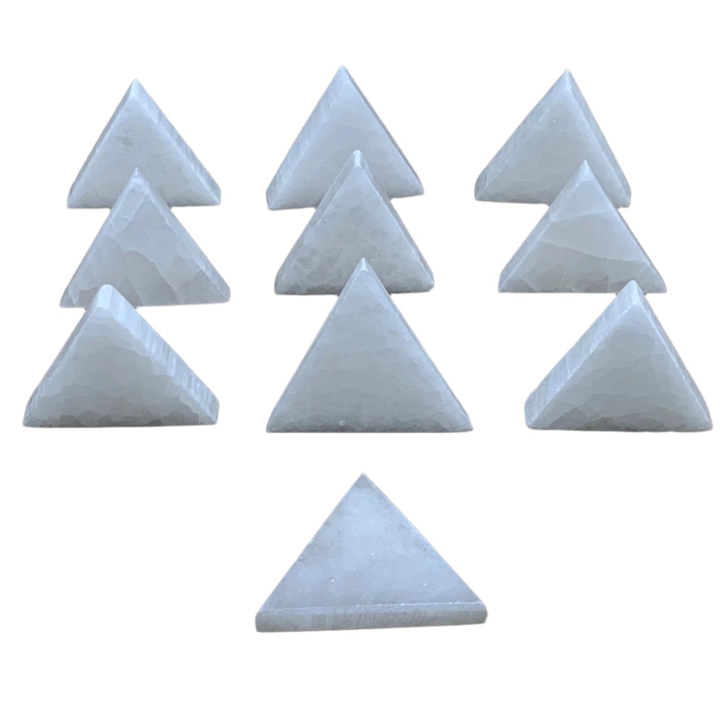 1pcs, 40-75g, 2.1"-2.5", Selenite Crystal (Satin Spar) Triangle, B35745