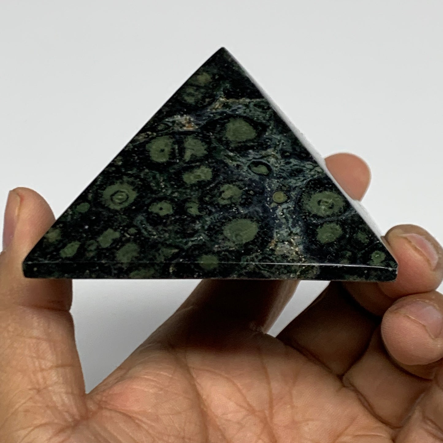 0.66 lbs, 1.8"x3"x3.1", Kambaba Jasper Pyramid Gemstone Polished, B31630