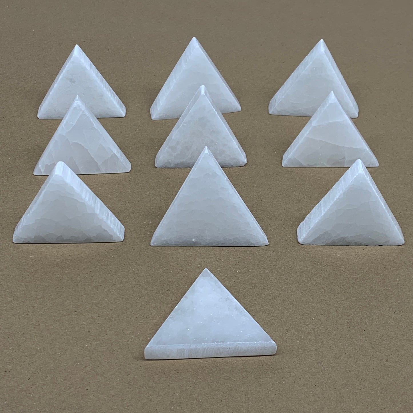 1pcs, 40-75g, 2.1"-2.5", Selenite Crystal (Satin Spar) Triangle, B35745