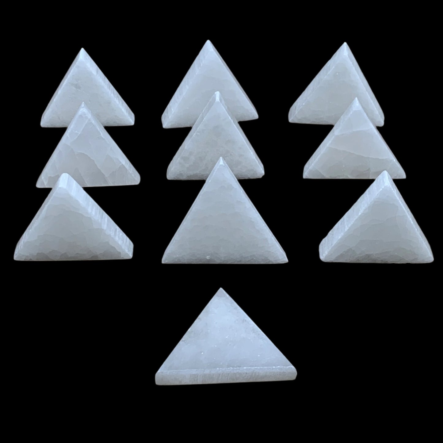 1pcs, 40-75g, 2.1"-2.5", Selenite Crystal (Satin Spar) Triangle, B35745