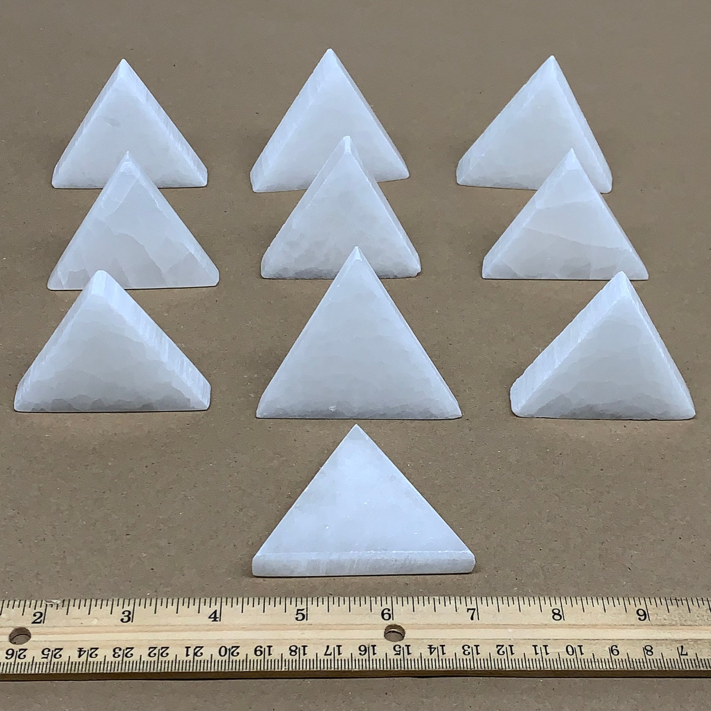 1pcs, 40-75g, 2.1"-2.5", Selenite Crystal (Satin Spar) Triangle, B35745