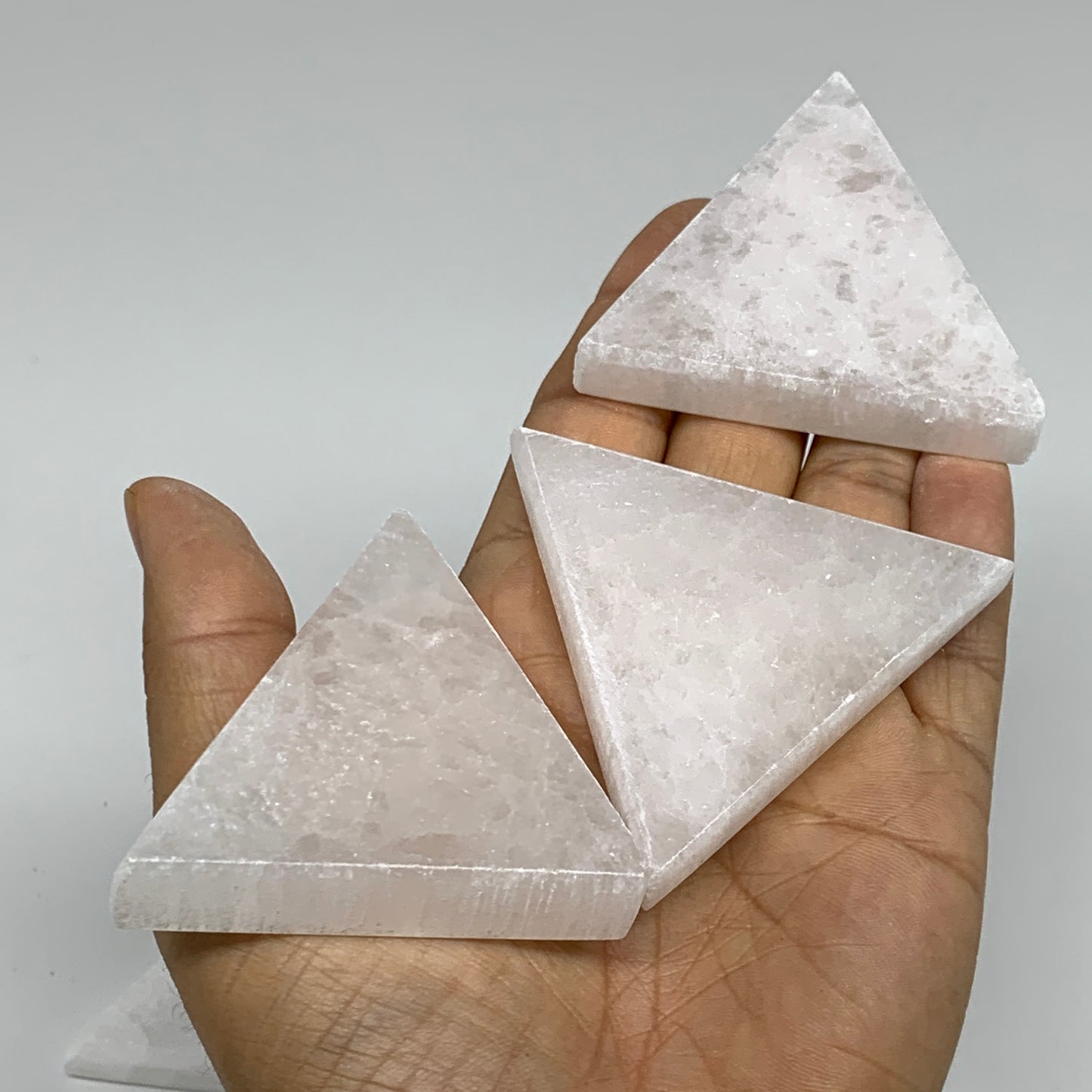 1pcs, 40-75g, 2.1"-2.5", Selenite Crystal (Satin Spar) Triangle, B35745