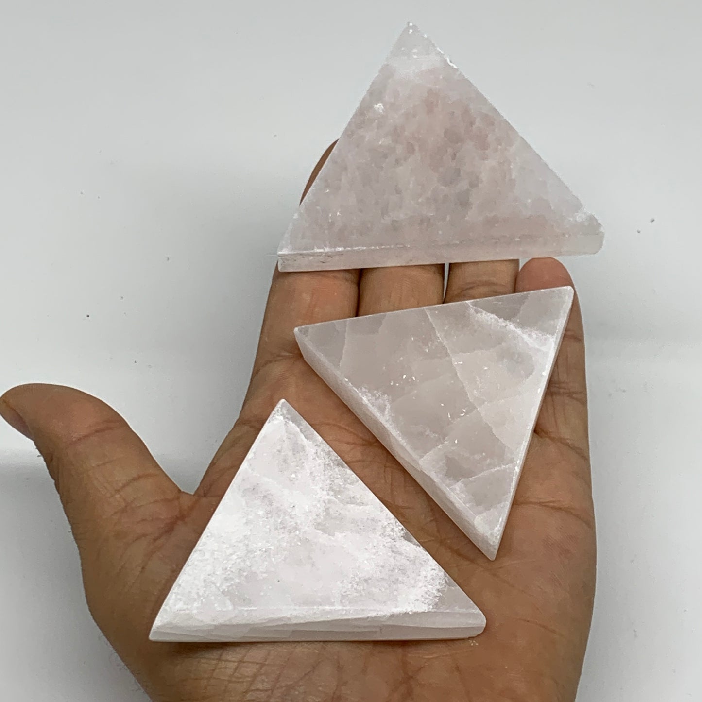 1pcs, 40-75g, 2.1"-2.5", Selenite Crystal (Satin Spar) Triangle, B35745