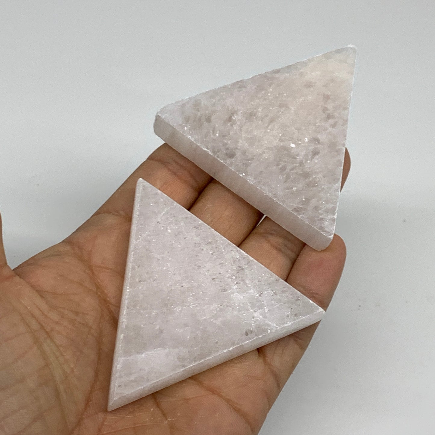 1pcs, 40-75g, 2.1"-2.5", Selenite Crystal (Satin Spar) Triangle, B35745