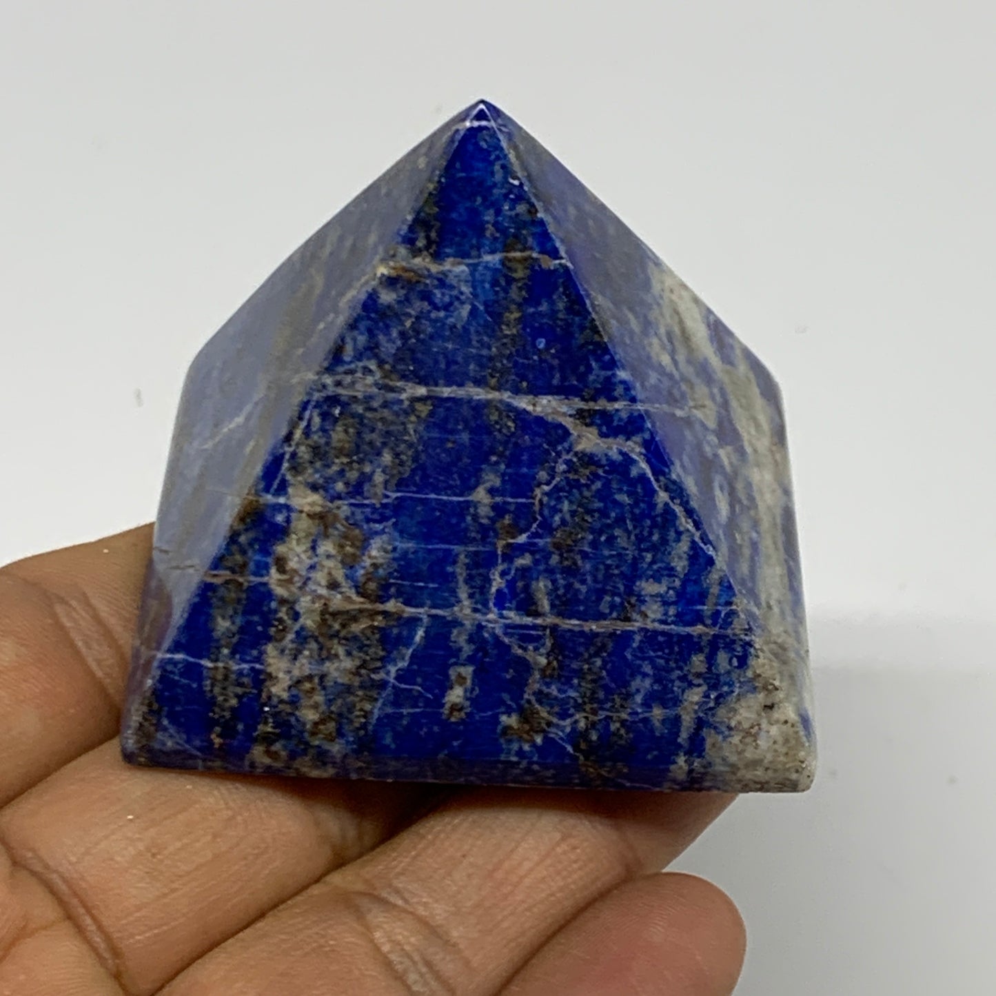 146g, 1.8"x2"x2", Lapis Lazuli Pyramid Crystal Gemstone @Afghanistan, B27801