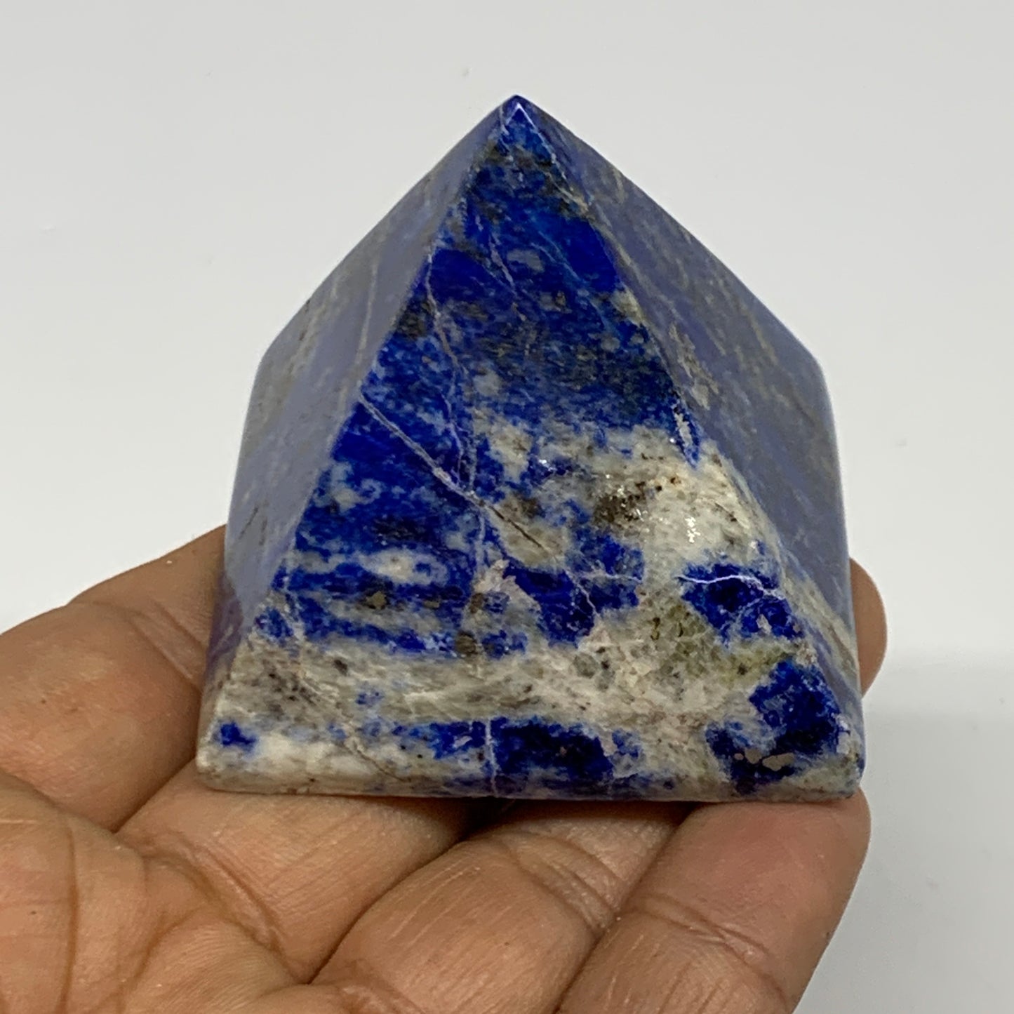 146g, 1.8"x2"x2", Lapis Lazuli Pyramid Crystal Gemstone @Afghanistan, B27801