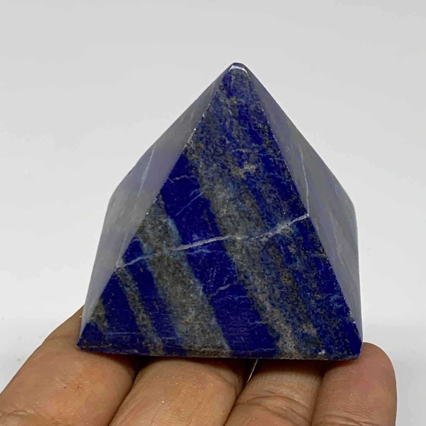 159.8g, 1.8"x2.1"x2.1", Lapis Lazuli Pyramid Crystal Gemstone @Afghanistan, B278