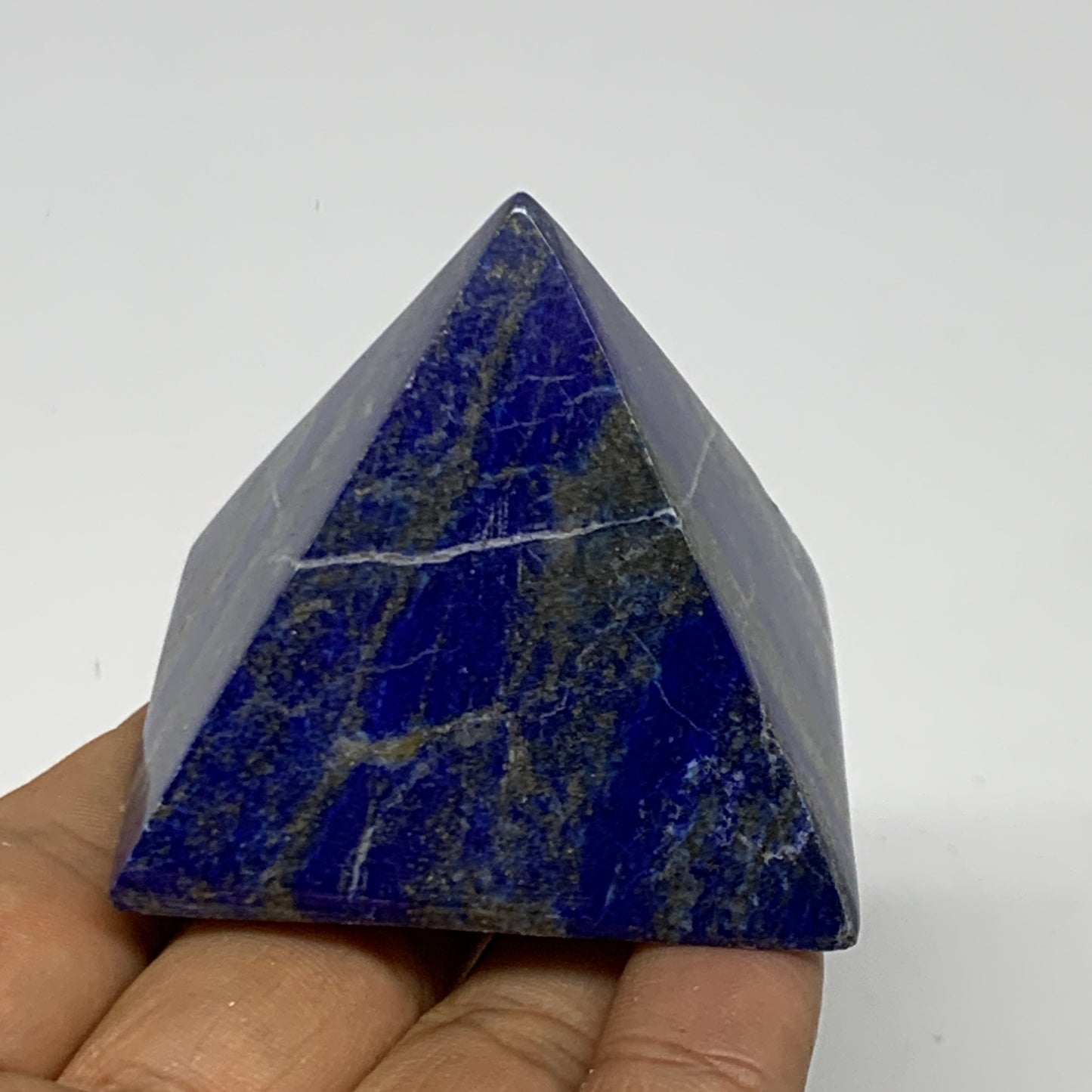 159.8g, 1.8"x2.1"x2.1", Lapis Lazuli Pyramid Crystal Gemstone @Afghanistan, B278