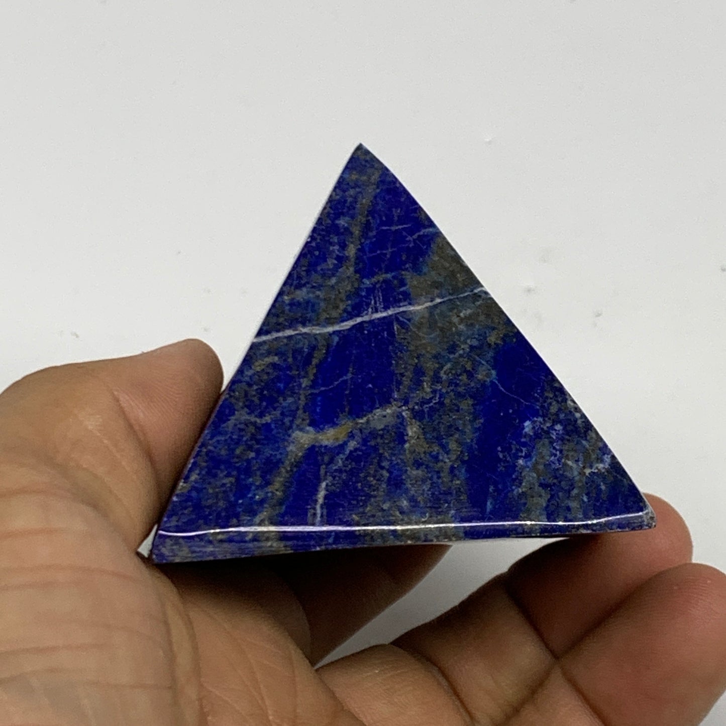 159.8g, 1.8"x2.1"x2.1", Lapis Lazuli Pyramid Crystal Gemstone @Afghanistan, B278