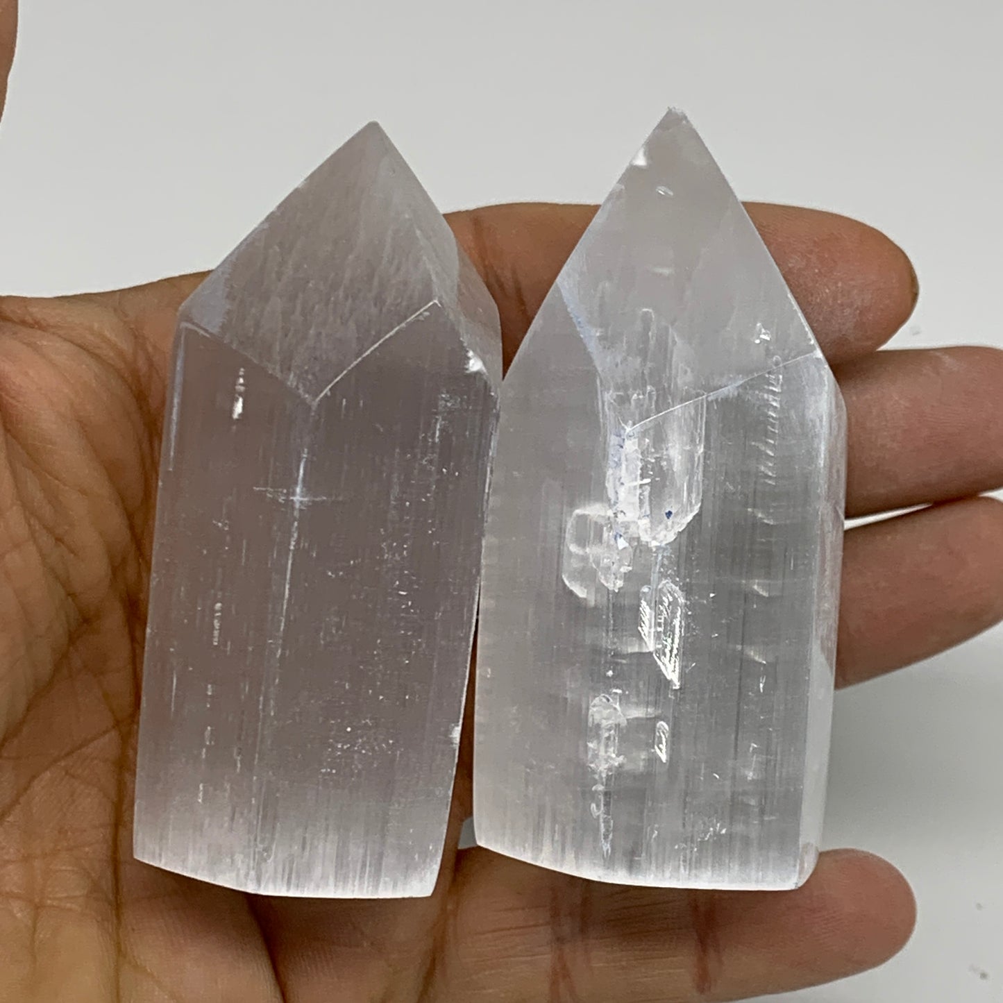 10pc,2.5"-2.8" Selenite (Satin Spar) Crystal Crystal Tower Point Powerful,B35746