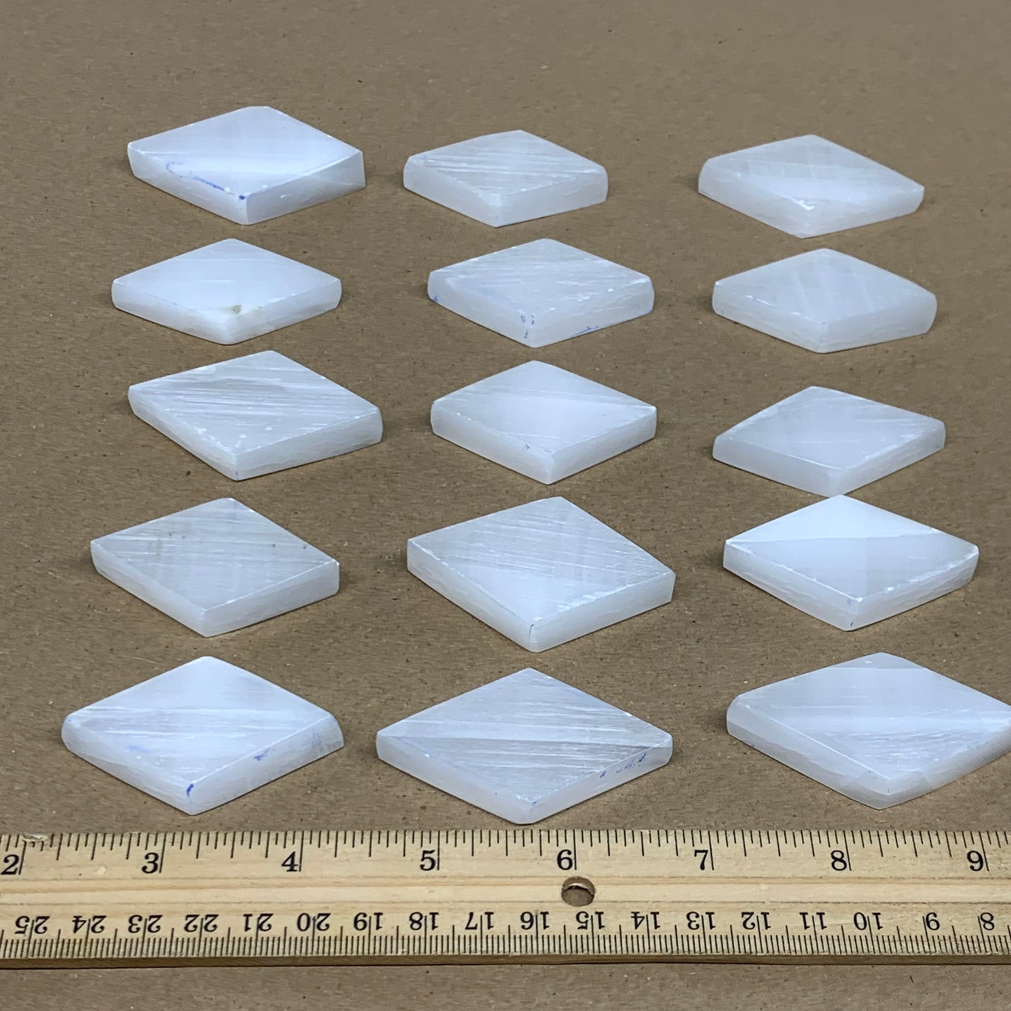 10pcs, 15-30g, 2"-2.4", Selenite Marquise Shape Crystal (Satin Spar), B35748