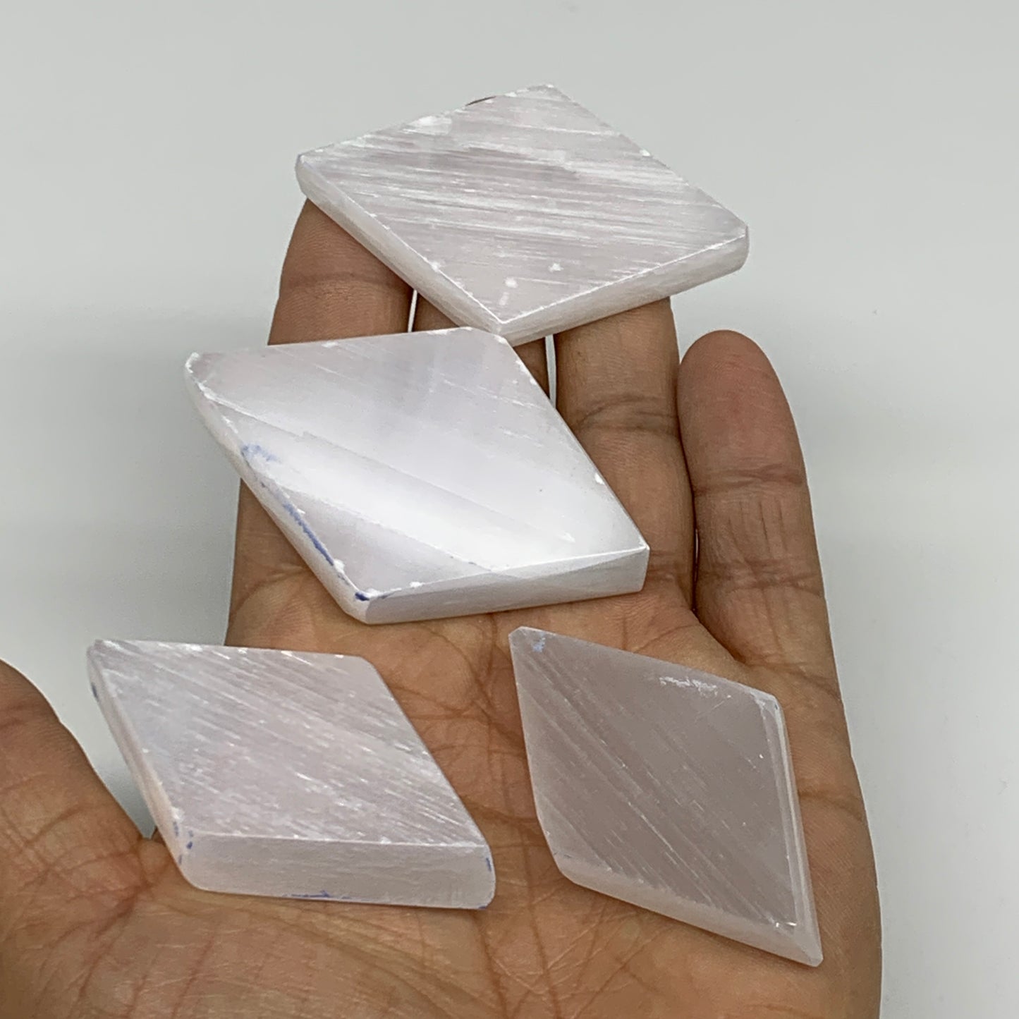 10pcs, 15-30g, 2"-2.4", Selenite Marquise Shape Crystal (Satin Spar), B35748