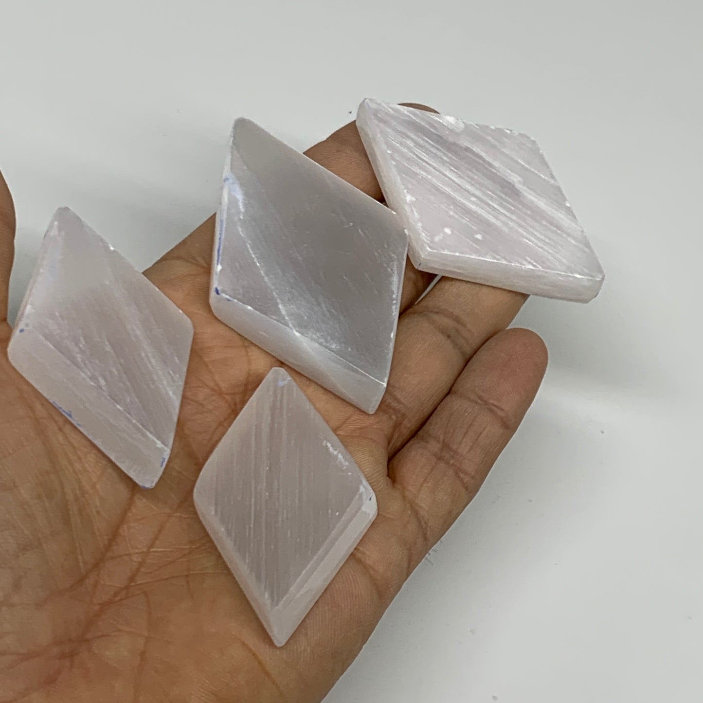 10pcs, 15-30g, 2"-2.4", Selenite Marquise Shape Crystal (Satin Spar), B35748