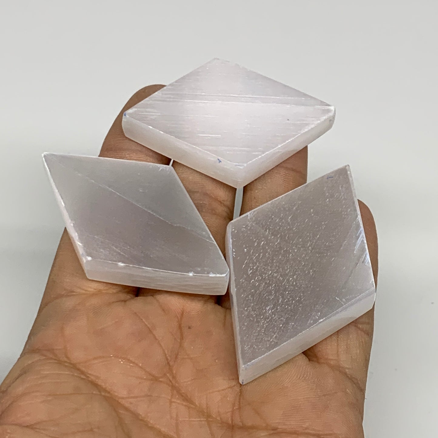 10pcs, 15-30g, 2"-2.4", Selenite Marquise Shape Crystal (Satin Spar), B35748