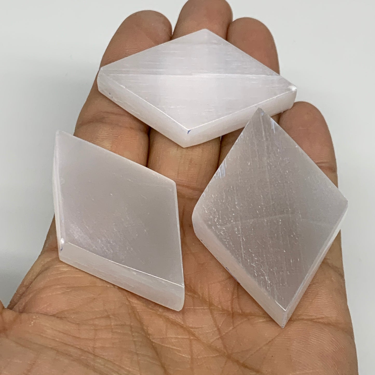 10pcs, 15-30g, 2"-2.4", Selenite Marquise Shape Crystal (Satin Spar), B35748