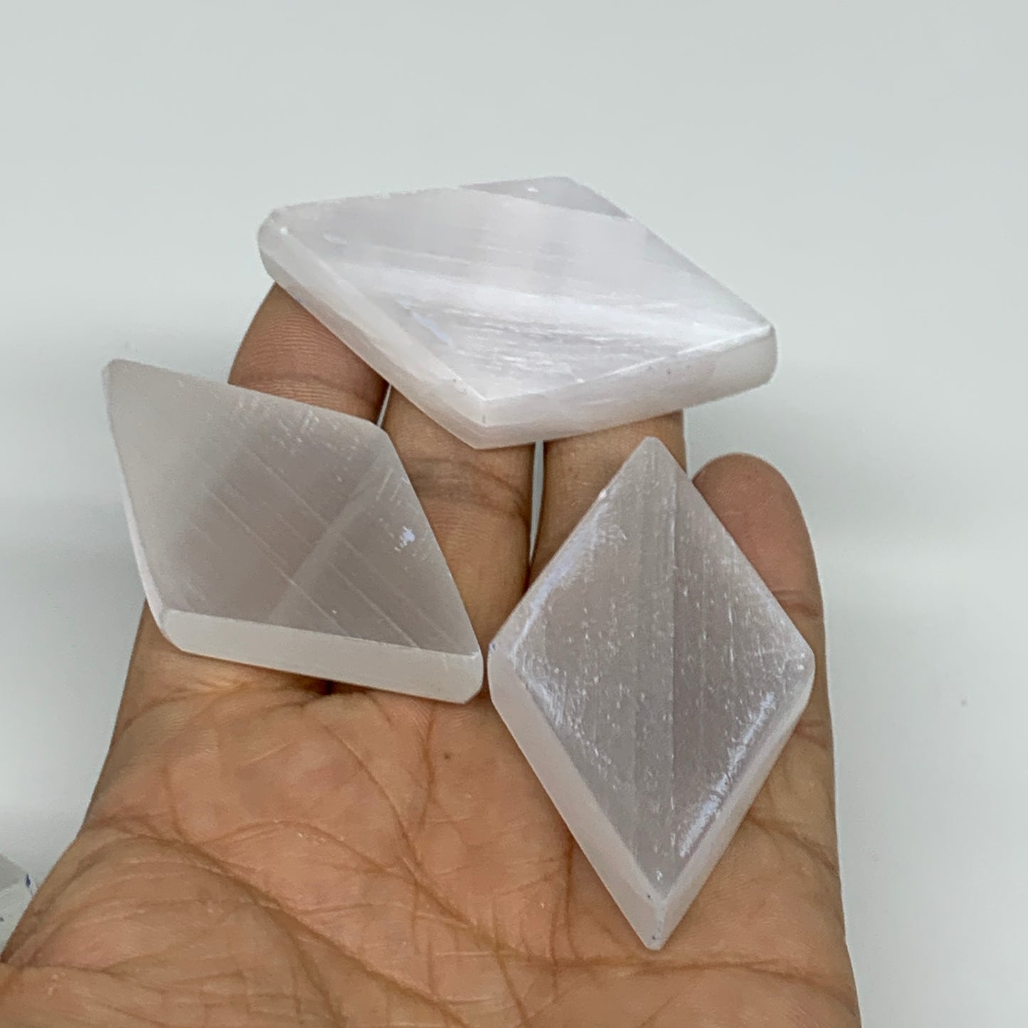 10pcs, 15-30g, 2"-2.4", Selenite Marquise Shape Crystal (Satin Spar), B35748