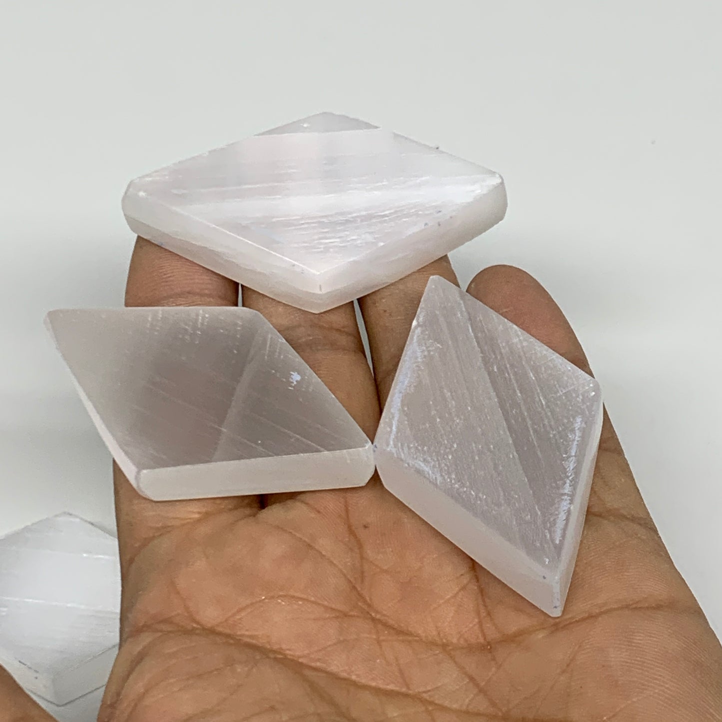 10pcs, 15-30g, 2"-2.4", Selenite Marquise Shape Crystal (Satin Spar), B35748