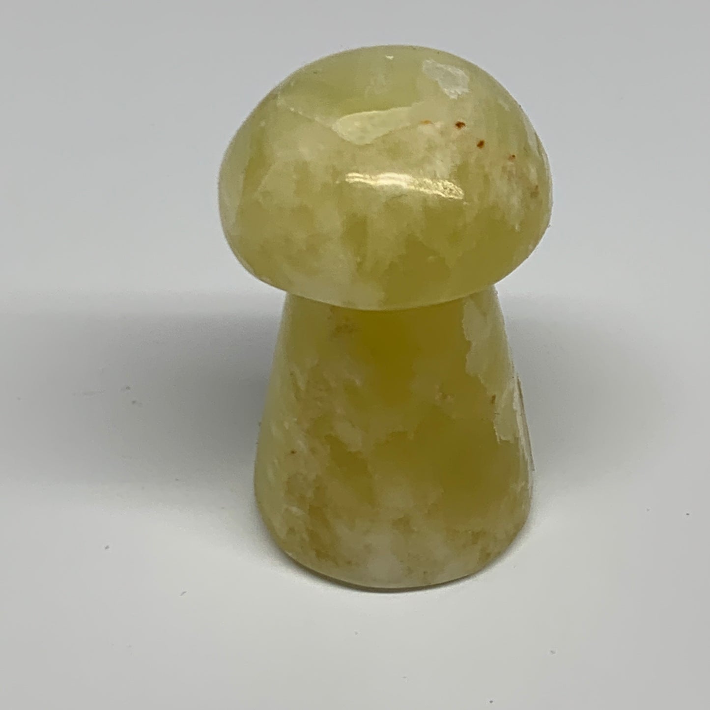 123.1g, 2.3"x1.4" Natural Lemon Calcite Mushroom Gemstone @Pakistan, B31640