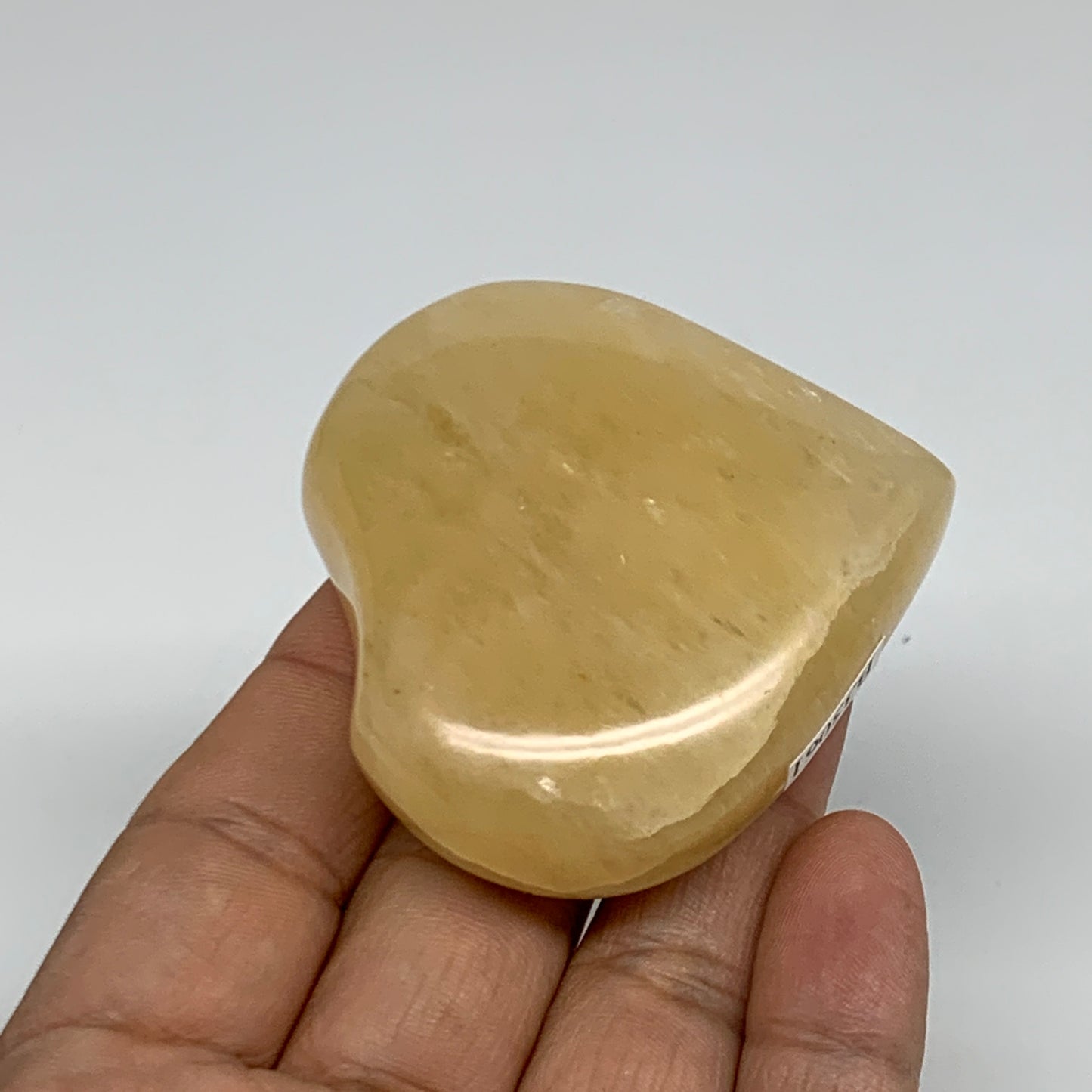 98.2g, 2.2"x2.2"x0.8" Natural Yellow Aventurine Heart Crystal Stone, B35061