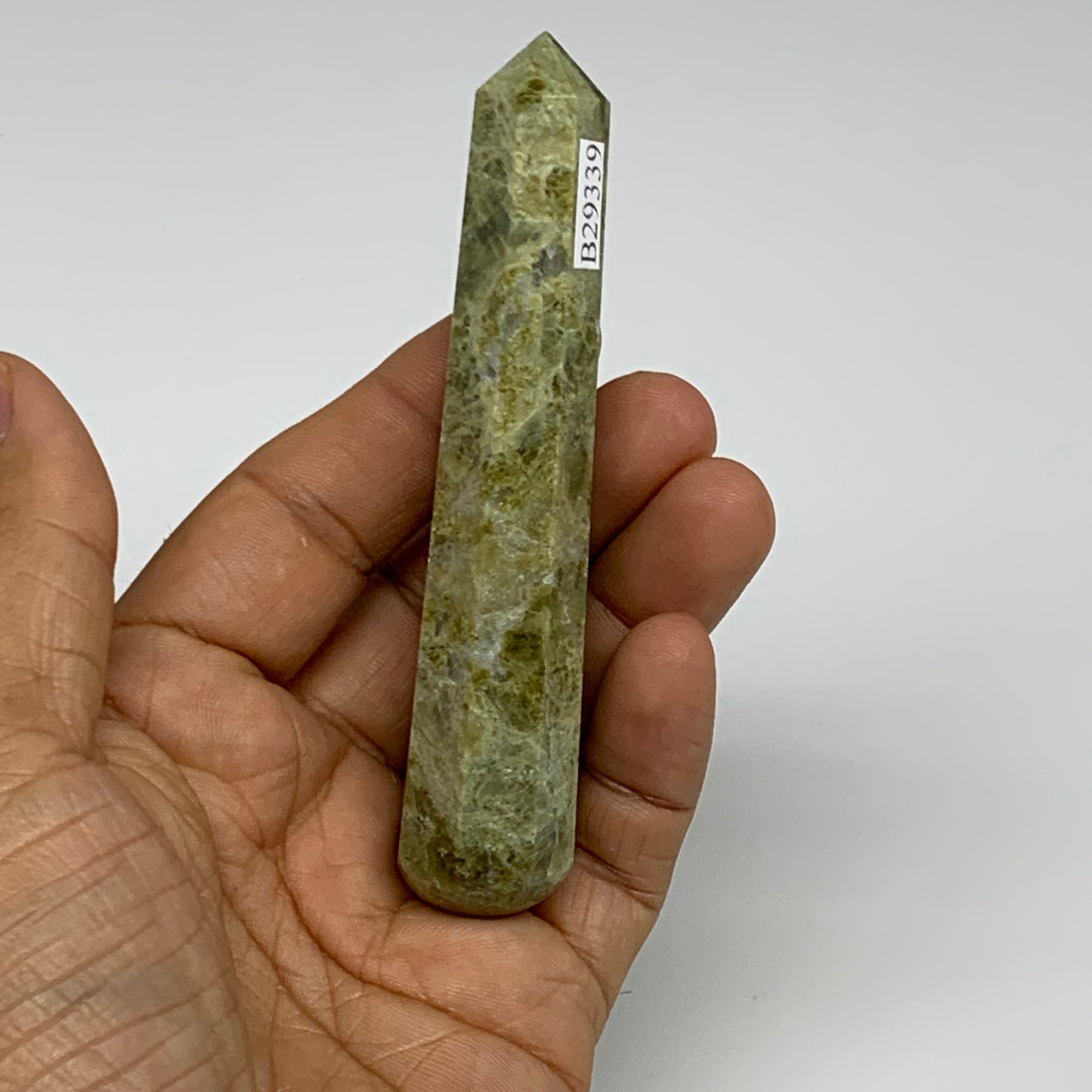 75.2g, 4"x0.8",  Natural Vasonite Wand Point Crystal from India, B29339