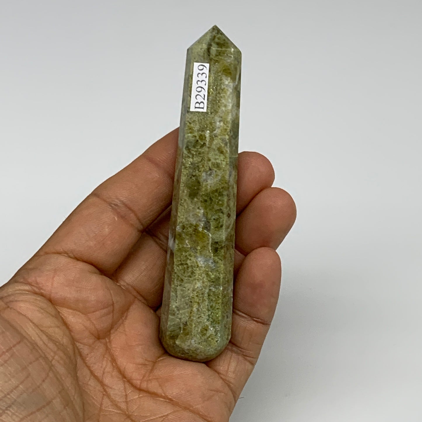 75.2g, 4"x0.8",  Natural Vasonite Wand Point Crystal from India, B29339