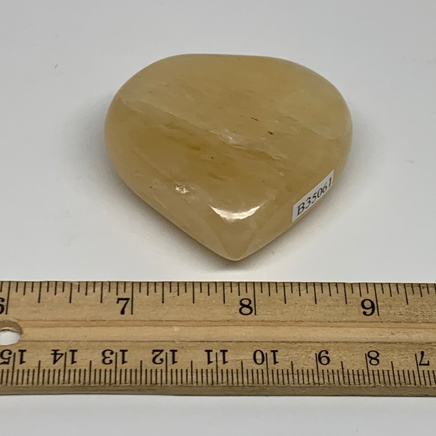 98.2g, 2.2"x2.2"x0.8" Natural Yellow Aventurine Heart Crystal Stone, B35061