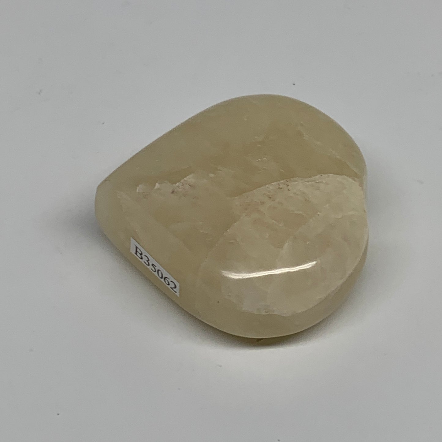 113.6g, 2.2"x2.2"x0.9" Natural Yellow Aventurine Heart Crystal Stone, B35062