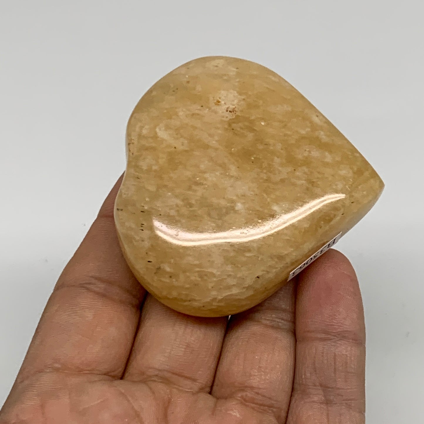 108.1g, 2.2"x2.3"x0.9" Natural Yellow Aventurine Heart Crystal Stone, B35063