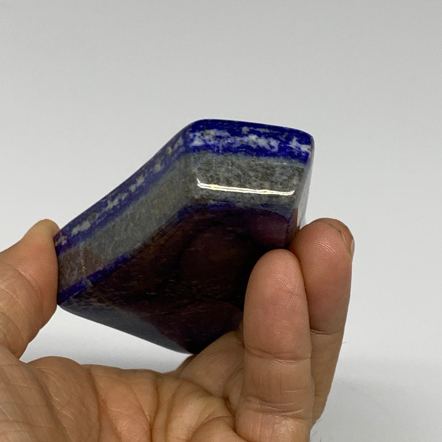 0.54 lbs, 4.5"x2.5"x0.8", Natural Freeform Lapis Lazuli from Afghanistan, B32958