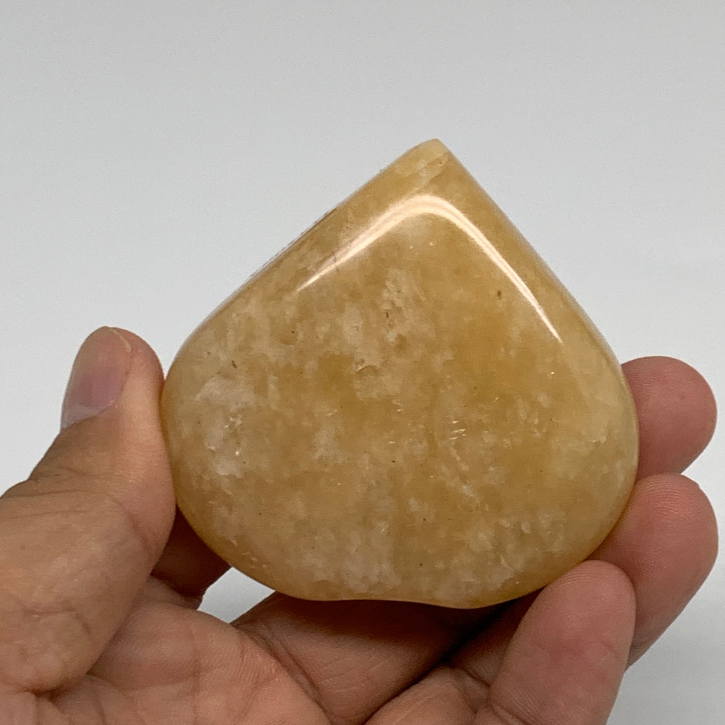 108.1g, 2.2"x2.3"x0.9" Natural Yellow Aventurine Heart Crystal Stone, B35063