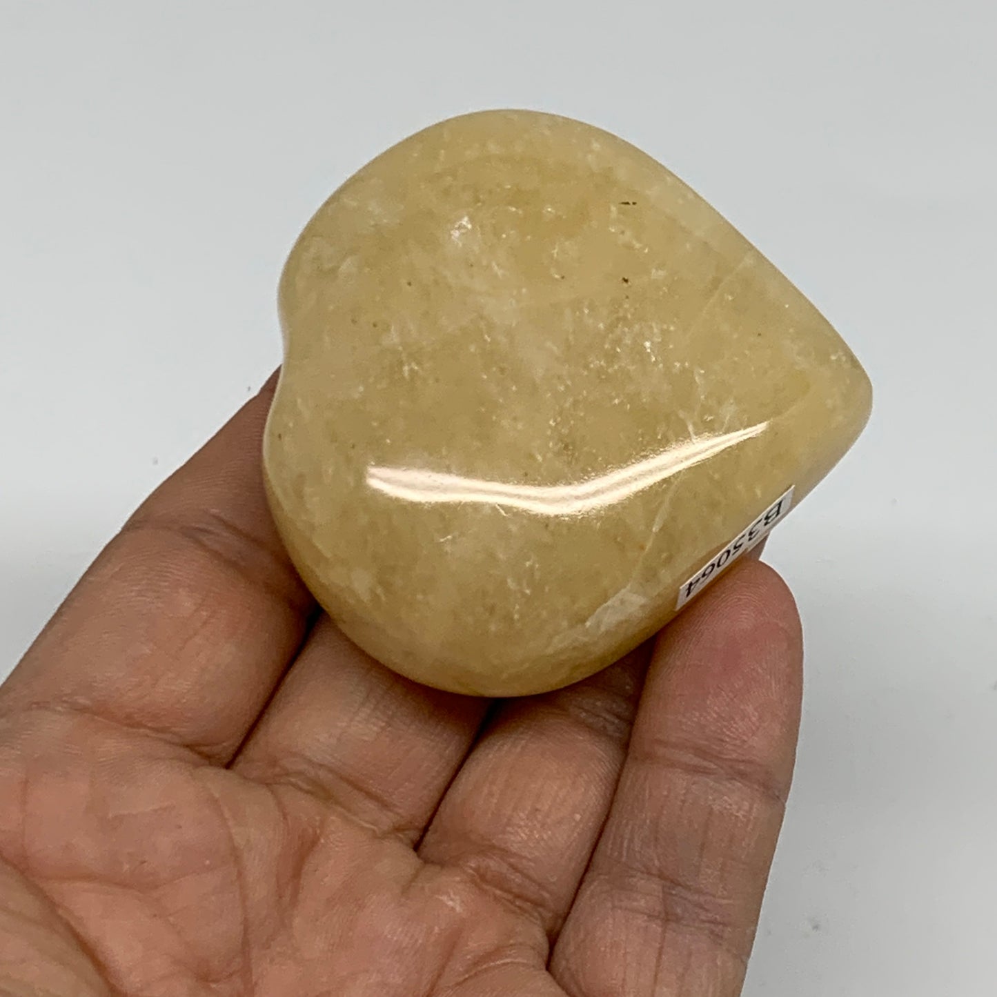 109.9g, 2.2"x2.2"x0.9" Natural Yellow Aventurine Heart Crystal Stone, B35064