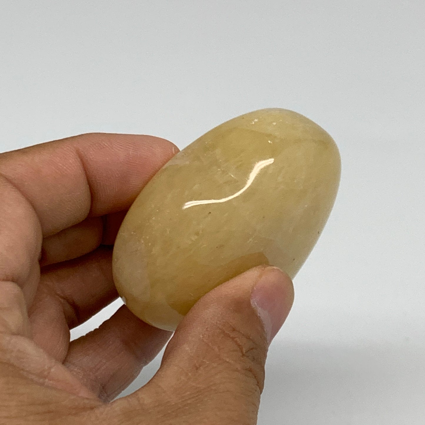 109.9g, 2.2"x2.2"x0.9" Natural Yellow Aventurine Heart Crystal Stone, B35064