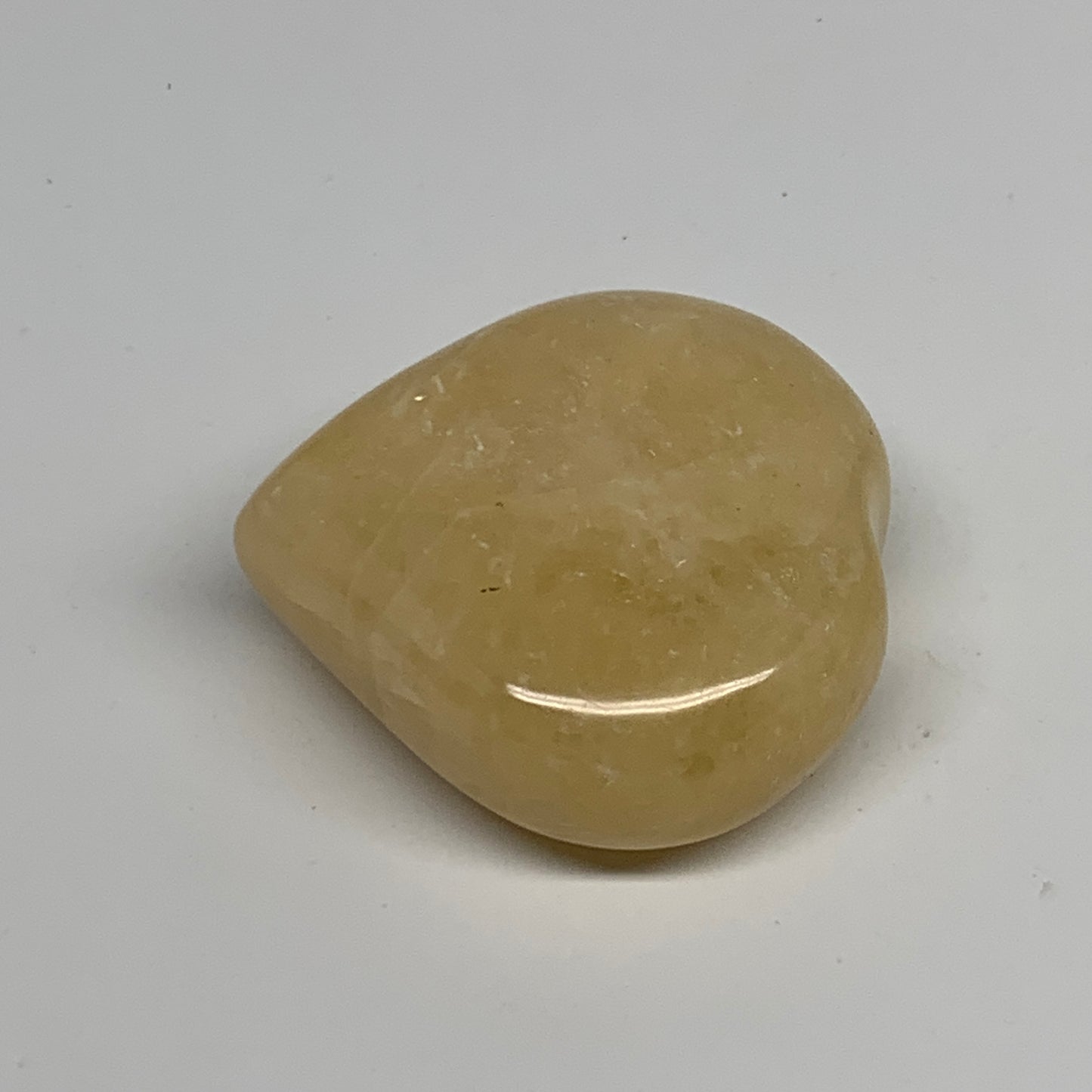 109.9g, 2.2"x2.2"x0.9" Natural Yellow Aventurine Heart Crystal Stone, B35064