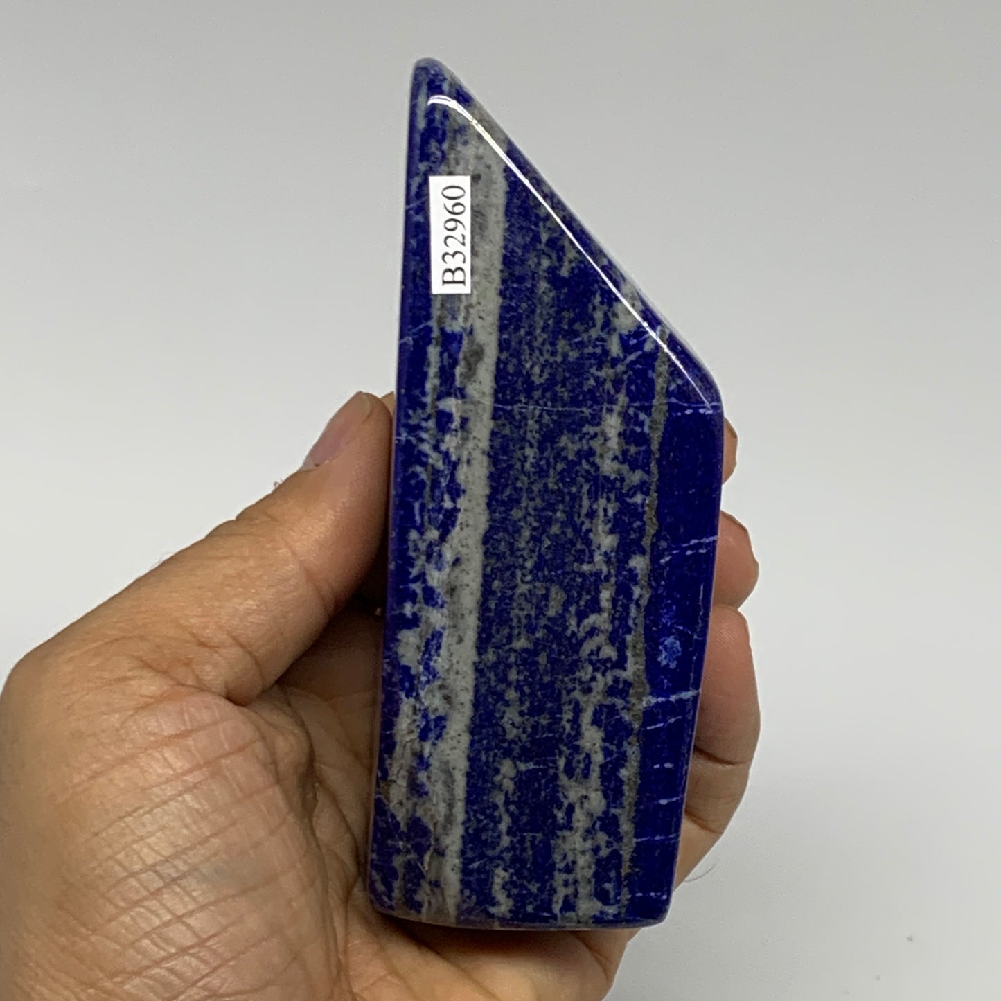 0.66 lbs, 4.4"x1.6"x1.2", Natural Freeform Lapis Lazuli from Afghanistan, B32960