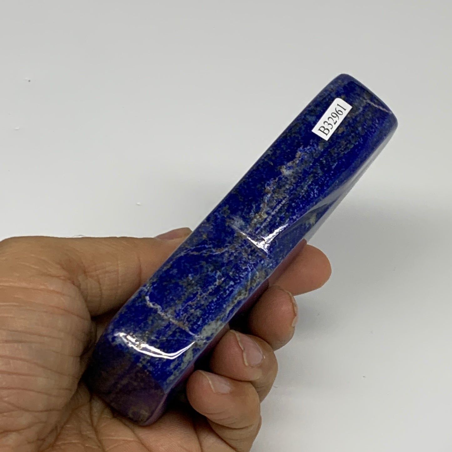 0.62 lbs, 4.6"x1.8"x1.9", Natural Freeform Lapis Lazuli from Afghanistan, B32961