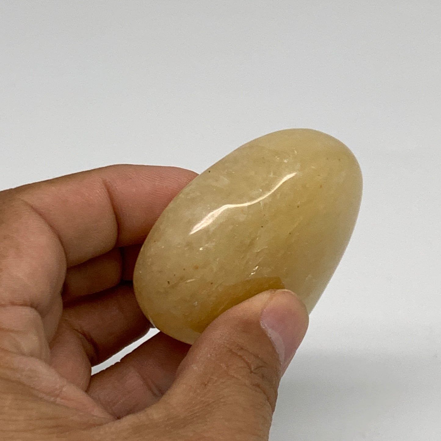 96.3g, 2.1"x2.2"x0.8" Natural Yellow Aventurine Heart Crystal Stone, B35067