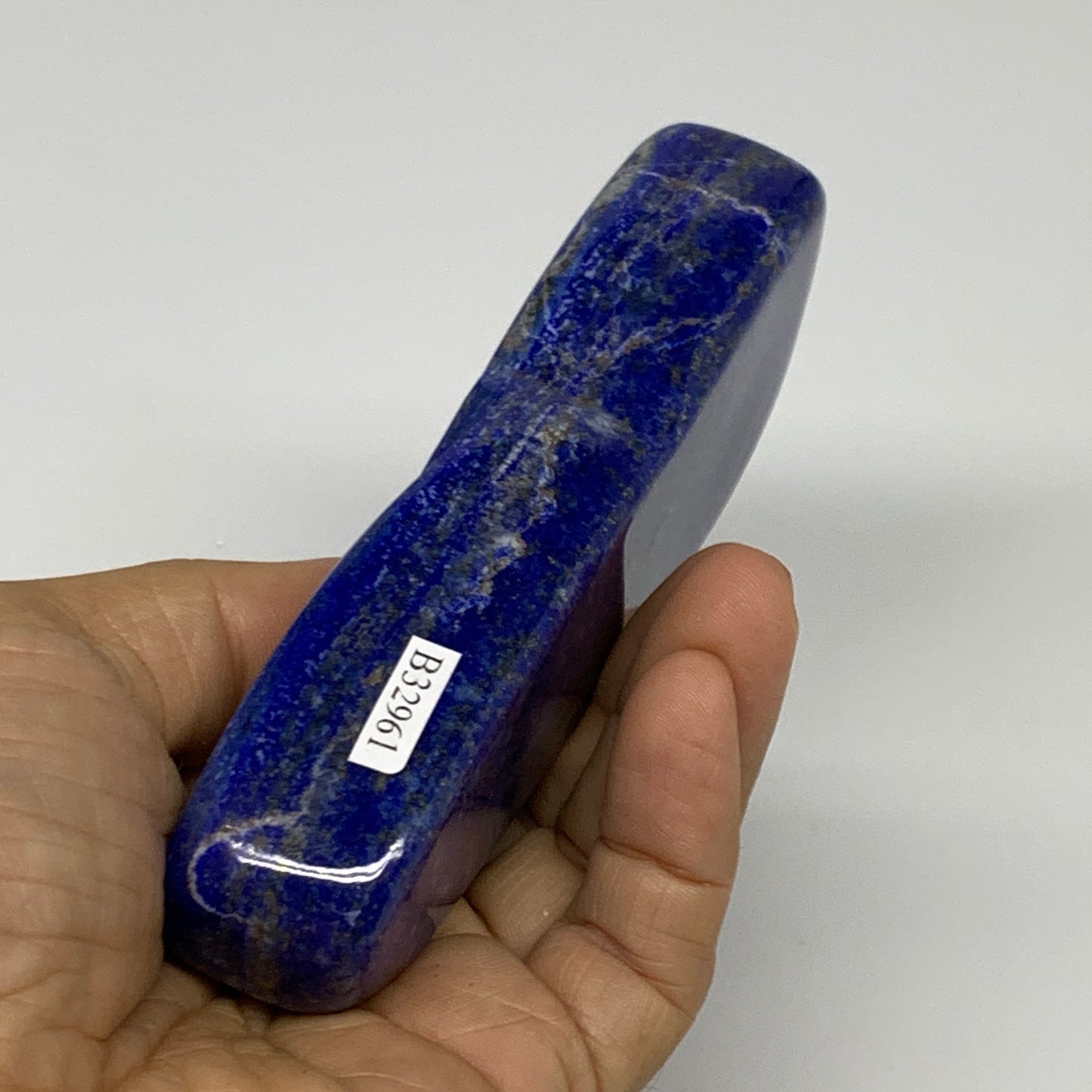 0.62 lbs, 4.6"x1.8"x1.9", Natural Freeform Lapis Lazuli from Afghanistan, B32961