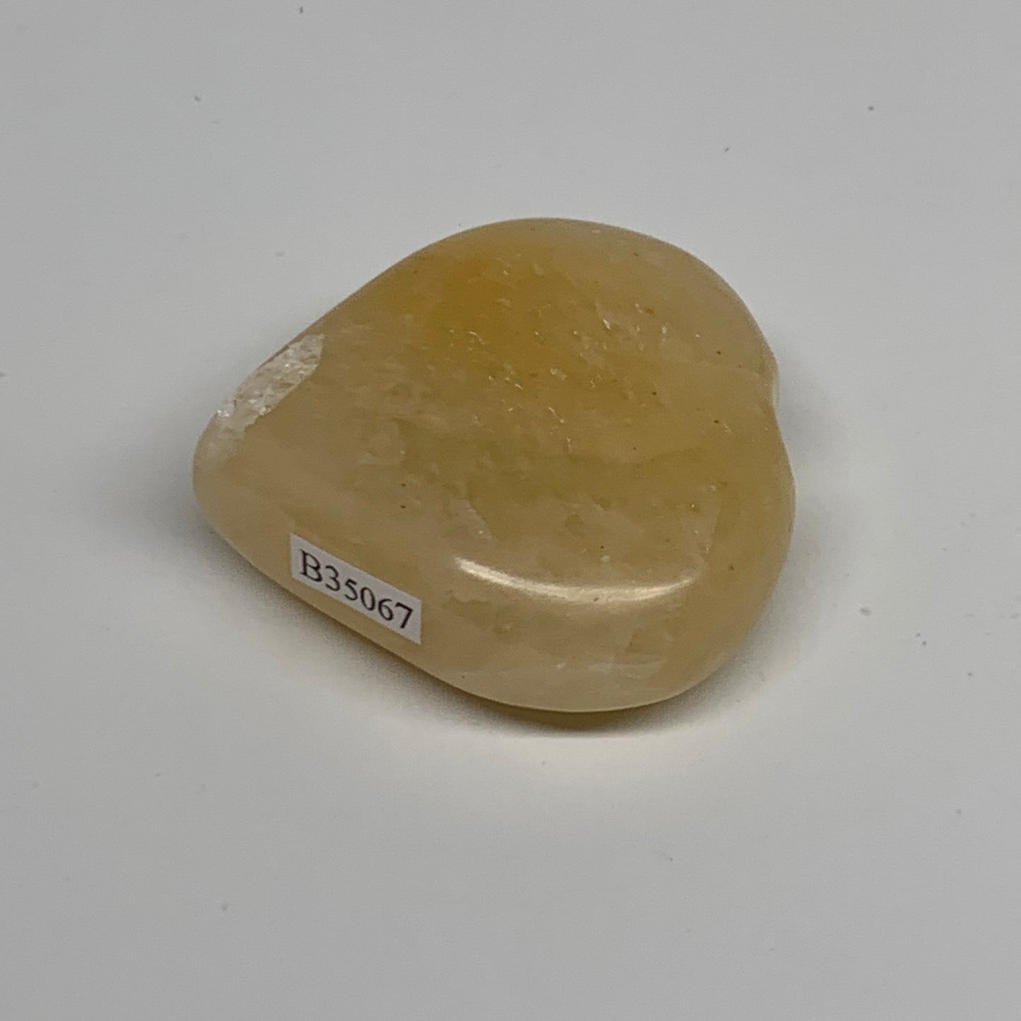 96.3g, 2.1"x2.2"x0.8" Natural Yellow Aventurine Heart Crystal Stone, B35067