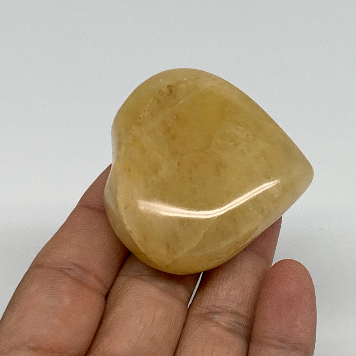 81g, 1.9"x2"x0.9" Natural Yellow Aventurine Heart Crystal Stone, B35069