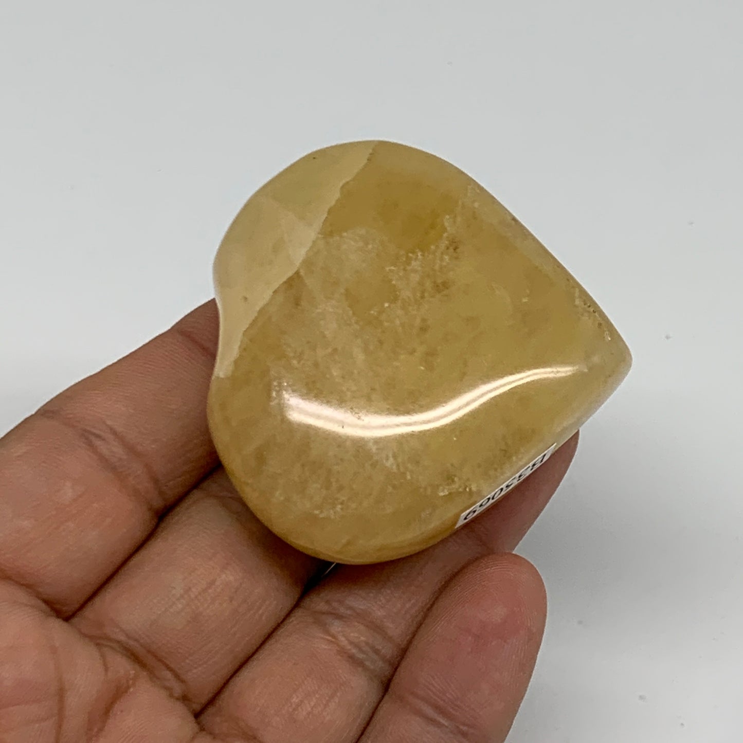 81g, 1.9"x2"x0.9" Natural Yellow Aventurine Heart Crystal Stone, B35069